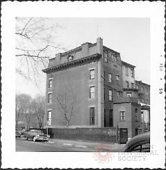 [Northeast corner of Willoughby Avenue, facing Washington Park (at left in distance).]