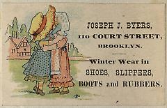 Tradecard. Joseph J. Byers. 110 Court Street. Brooklyn.