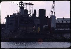 [Navy ship in dry dock]