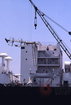 [Pump house (left side) and deck house AFT (right side)]