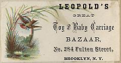 Tradecard. S. Leopold. 284 Fulton Street. Brooklyn.