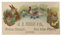 Tradecard. J. E. Murray & Co. Fulton Street. Brooklyn, NY. Recto.