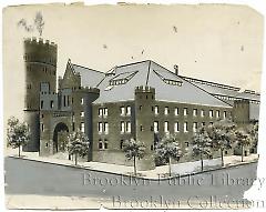 [Retouched view of 23rd Regiment Armory]