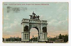 Soldiers and Sailors Arch, Prospect Park Entrance, Brooklyn. Recto.