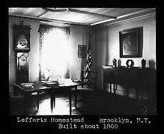 Views: U.S., Brooklyn. Brooklyn, Lefferts Homes. View 003: Lefferts Homestead. Dining Room. Built about 1800.