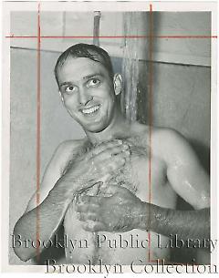 [Carl Erskine in shower]