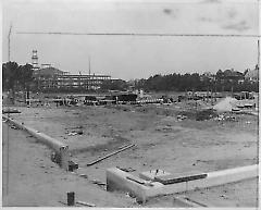 Fort Hamilton playground under construction