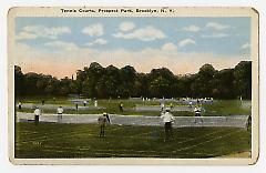 Tennis Courts, Prospect Park, Brooklyn, N.Y. Recto.