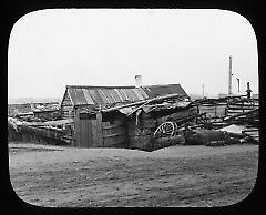 Views: Brooklyn, Long Island, Staten Island. Brooklyn scenes; buildings. View 001: Squatter on Van Brunt Street, 1900.