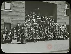 [Group Portrait of children in Sewing School]