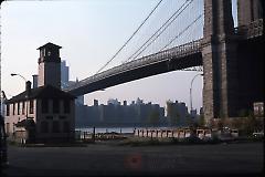 [Brooklyn Bridge and Fulton Ferry Fireboat House]