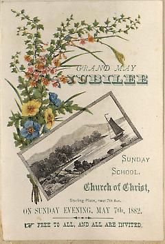 Tradecard. Church of Christ. Sterling Place, near Seventh Avenue. Brooklyn.