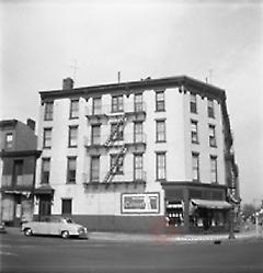 [At far left, part of Kathleen's Beauty Salon, #443 Clermont Avenue.]