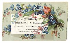 Tradecard. J. T. Perry. 209 Stuyvesant Avenue. Brooklyn, NY. Recto.