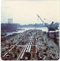 [Aerial view of the Brooklyn shipyard]