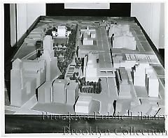 [Architectural model of proposed changes to Brooklyn Civic Center]