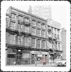 [Fulton Street, Waxman's Boro Janitor Supply Co. #290 Fulton Street (at right) - Paints, Hardware. ]