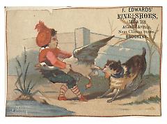 Tradecard. F. Edwards Fine Shoes. 166 & 168 Atlantic Ave. Brooklyn, NY. Recto.