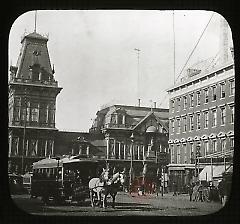 Fulton Ferry in Horse Car Days.