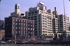 [View of Watchtower Buildings at Fulton Ferry Landing, taken from pier]
