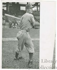 [Carl Furillo in follow-through practice swing]