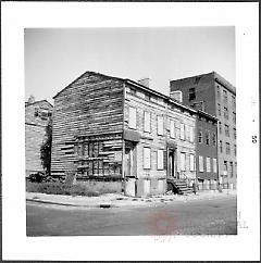 [Northwest corner of Bridge Street (left) and Johnson Street (looking north.)]