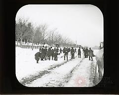 [Men shoveling snow, Flatbush Avenue]