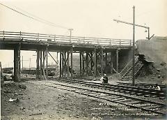 Showing conditions at Ft. Hamilton Ave., temporary bridge