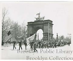 [Loyalty Day parade at Grand Army Plaza]