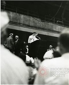 [Speaker at rally in Madison Square Garden]