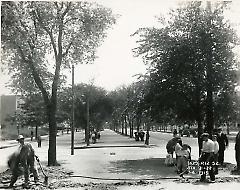 [Early stage of subway construction on Eastern Parkway]