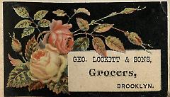 Tradecard. George Lockitt and Sons. Brooklyn.