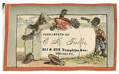 Tradecard. E. K. Fuller. 251 & 252 Tompkins Ave. Brooklyn, NY. Recto.