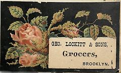 Tradecard. George Lockitt and Sons. Brooklyn.