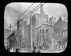 Views: U.S., Brooklyn. Brooklyn churches; synagogues. View 006: Ruins of Dr. Talmage's Church, Greene and Clinton Aves.