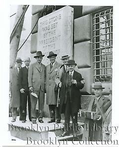 Corner stone of the new Central Courts Bldg., State & Schermerhorn Sts.