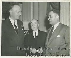 [Harold Stassen, Charles Lockwood, and Ralph Bunch]