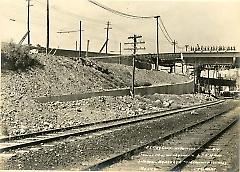 Bridge piers and abutments, L.I.R.R. and Sea Beach bridge at 8th Ave. looking southwest