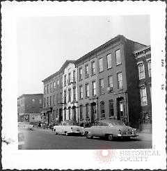 [East side of Lee Avenue, looking north towards corner of Heyward Street.]