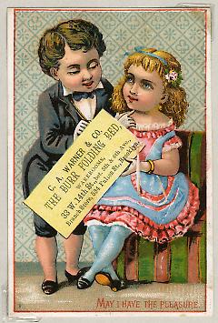 Tradecard. C. A. Warner & Co. 534 Fulton Street. Brooklyn, NY. Recto.