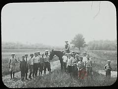 [Boys and Horse out for Fresh Air]