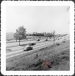 [View looking northwest along parkway toward Staten Island Ferry from near foot of 72nd Street.]