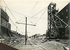 Looking west from 20th Ave. showing progress of construction work