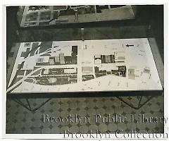 [Tables displaying architectural model and plan for proposed changes to Brooklyn Civic Center]