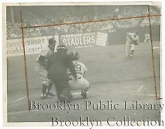 [Playoff game at Ebbets Field]