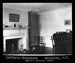 Views: U.S., Brooklyn. Brooklyn, Lefferts Homes. View 005: Lefferts Homestead. Parlor. Built about 1800.