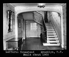 Views: U.S., Brooklyn. Brooklyn, Lefferts Homes. View 004: Lefferts Homestead. Hallway. Built about 1800.