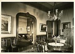 View of Dining room towards rear parlor, Miss Harriet White's house, 2 Pierrepont Place, Brooklyn N.Y.