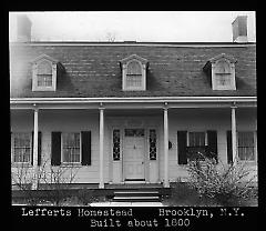 Views: U.S., Brooklyn. Brooklyn, Lefferts Homes. View 013: Lefferts homestead (the front door).