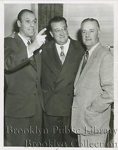 [Walter O'Malley with Buzzie Bavasi and Fresco Thompson]